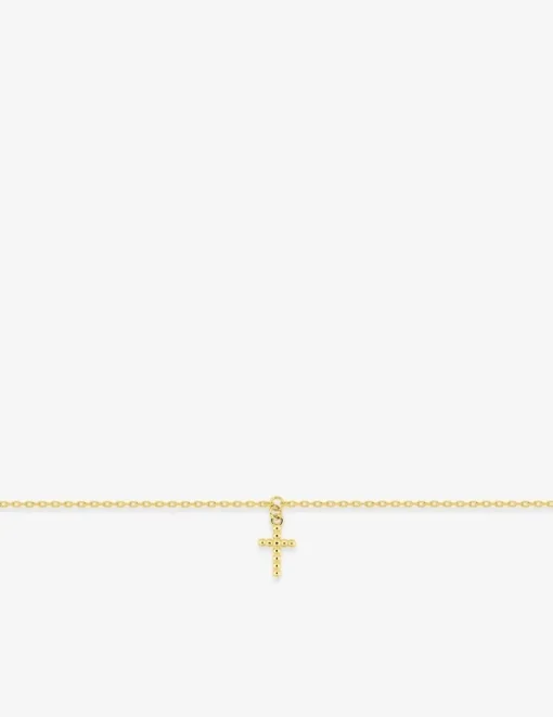 Bracelet or 375 ‰ jaune avec croix pendante SO OR