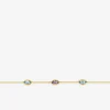 Bracelet or 375‰ chaine maille forçat pierres fines topazes motifs répétitifs SO OR