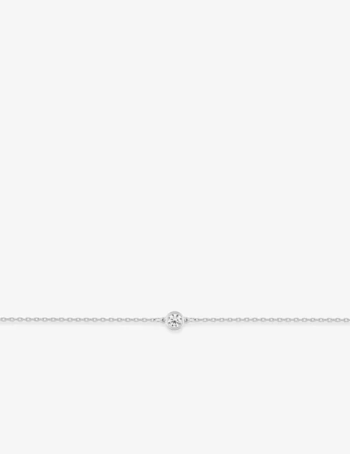 Bracelet or blanc 750 ‰ et oxyde de zirconium SO OR