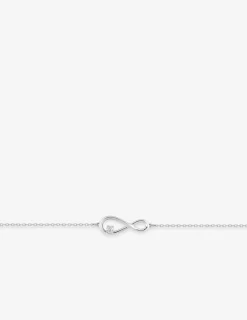 Bracelet or blanc 375 ‰ et oxydes de zirconium motif infini SO OR