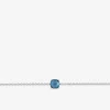 Bracelet or blanc 750 ‰ topaze bleue traitée SO OR