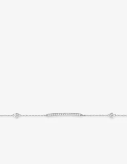 Bracelet or blanc 375‰ et oxyde de zirconium SO OR