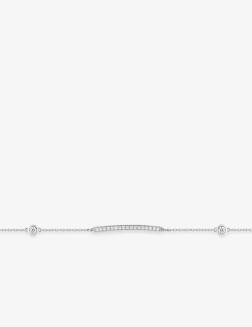 Bracelet or blanc 375‰ et oxyde de zirconium SO OR