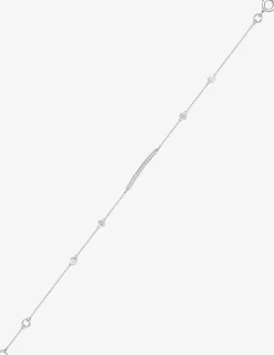 Bracelet or blanc 375‰ et oxyde de zirconium SO OR