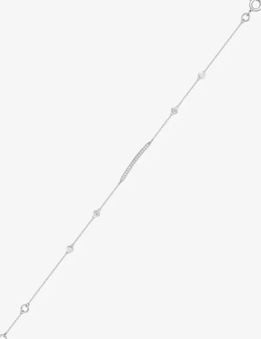 Bracelet or blanc 375‰ et oxyde de zirconium SO OR