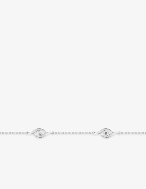 Bracelet or blanc 375‰ et oxyde de zirconium SO OR