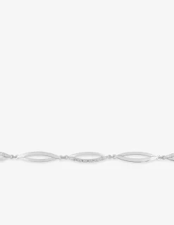 Bracelet or blanc 375‰ et oxyde de zirconium SO OR