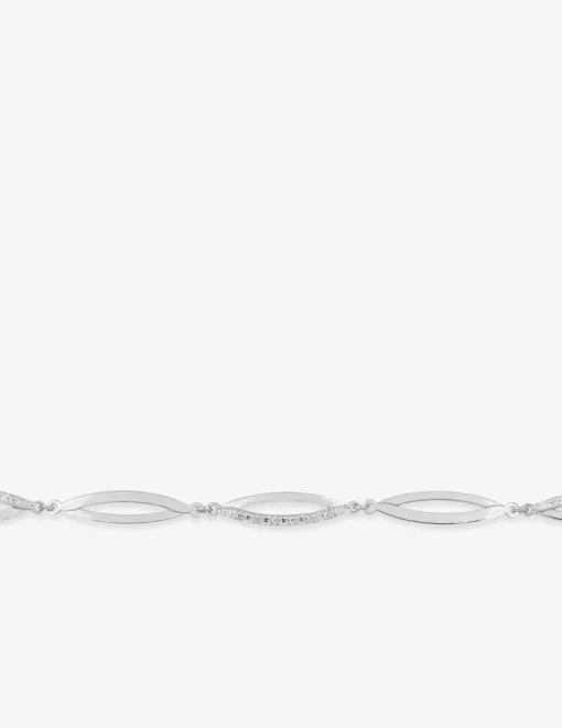 Bracelet or blanc 375‰ et oxyde de zirconium SO OR
