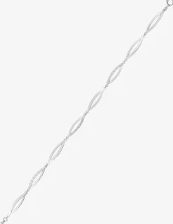 Bracelet or blanc 375‰ et oxyde de zirconium SO OR