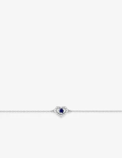 Bracelet or blanc 375‰ et saphir SO OR