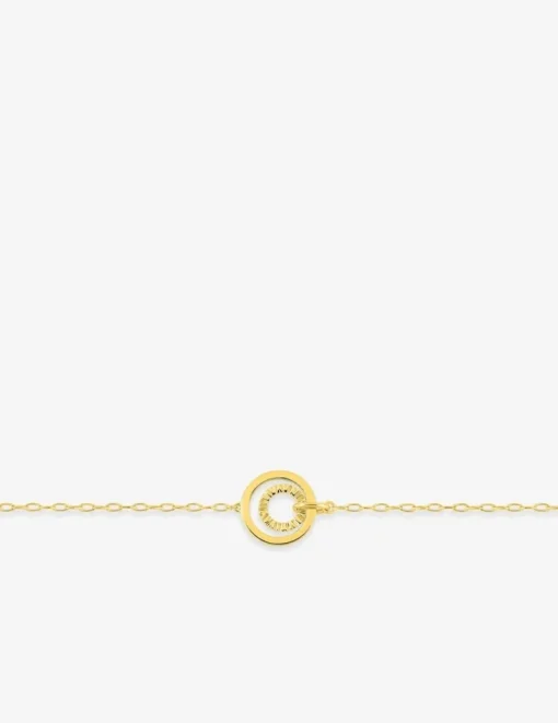 Bracelet or jaune 375 ‰ avec anneaux fantaisie SO OR