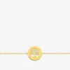 Bracelet or jaune 375 ‰ avec motif "arbre de vie" SO OR