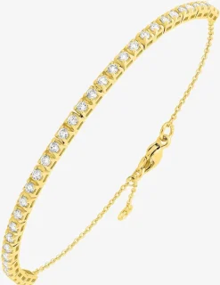 Bracelet or jaune 375 ‰ et diamants synthétiques 0,75 ct SO OR