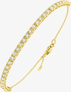 Bracelet or jaune 375 ‰ et diamants synthétiques 1,00 ct SO OR