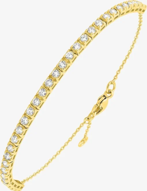 Bracelet or jaune 375 ‰ et diamants synthétiques 1,00 ct SO OR
