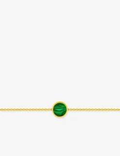 Bracelet or jaune 750 ‰ malachite SO OR