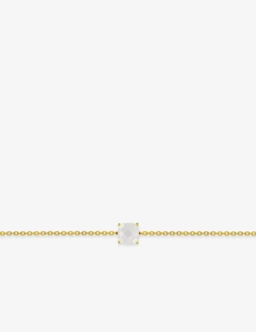Bracelet or jaune 750 ‰ pierre de lune SO OR