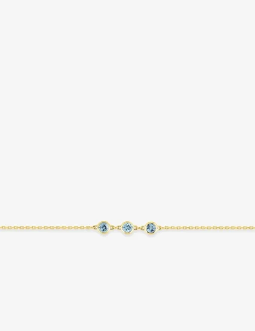 Bracelet or jaune 375‰ et 3 topazes SO OR