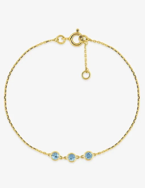 Bracelet or jaune 375‰ et 3 topazes SO OR
