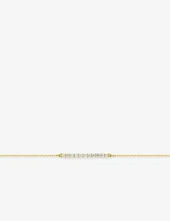 Bracelet or jaune 375‰ et oxyde de zirconium SO OR