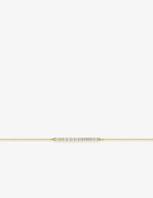 Bracelet or jaune 375‰ et oxyde de zirconium SO OR