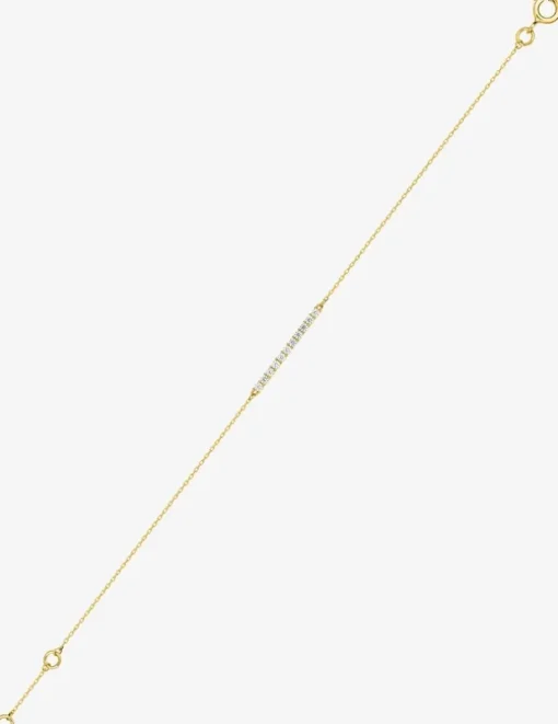 Bracelet or jaune 375‰ et oxyde de zirconium SO OR