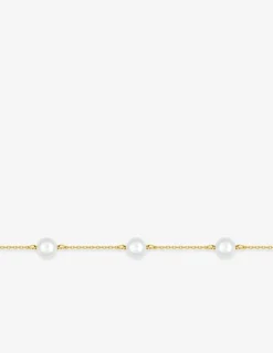 Bracelet or jaune 375‰ et perles de 5,5 mm SO OR