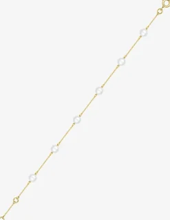 Bracelet or jaune 375‰ et perles de 5,5 mm SO OR