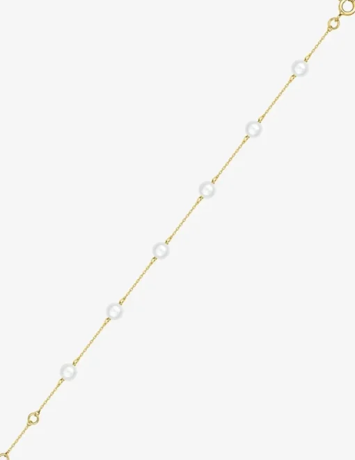 Bracelet or jaune 375‰ et perles de 5,5 mm SO OR