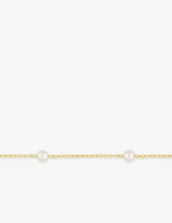 Bracelet or jaune 375‰ et perles 4,5 mm SO OR