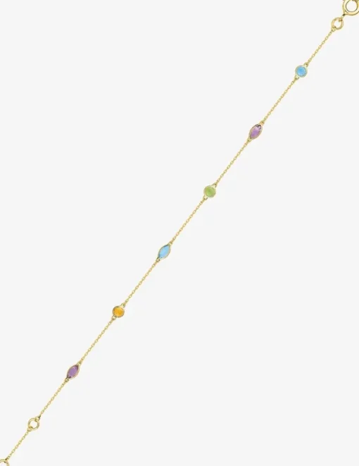 Bracelet or jaune 375‰ et pierres fines SO OR