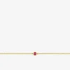 Bracelet or jaune 750‰ et rubis serti clos SO OR