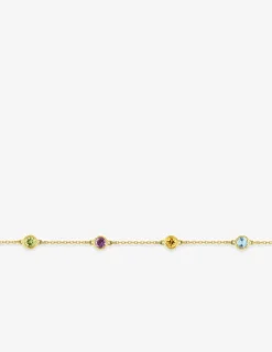 Bracelet or jaune 375‰, péridot, améthyste, citrine et topaze SO OR