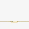 Bracelet or jaune 375‰ souple avec rectangle topaze fantaisie SO OR