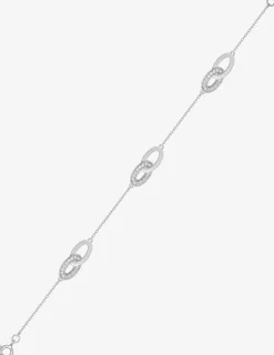 Bracelet ovales entremêlés argent 925‰ rhodié et oxydes de zirconium SO OR