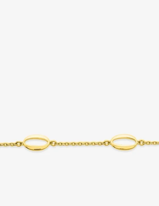 Bracelet ovales plaqué or SO OR