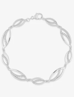 Bracelet oxyde de zirconium bleu argent 925‰ rhodié SO OR