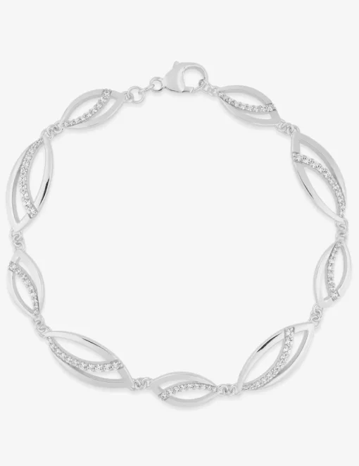 Bracelet oxyde de zirconium bleu argent 925‰ rhodié SO OR