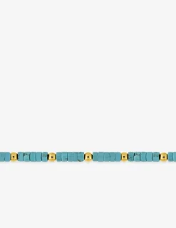 Bracelet perles Heishi turquoises et acier SO OR