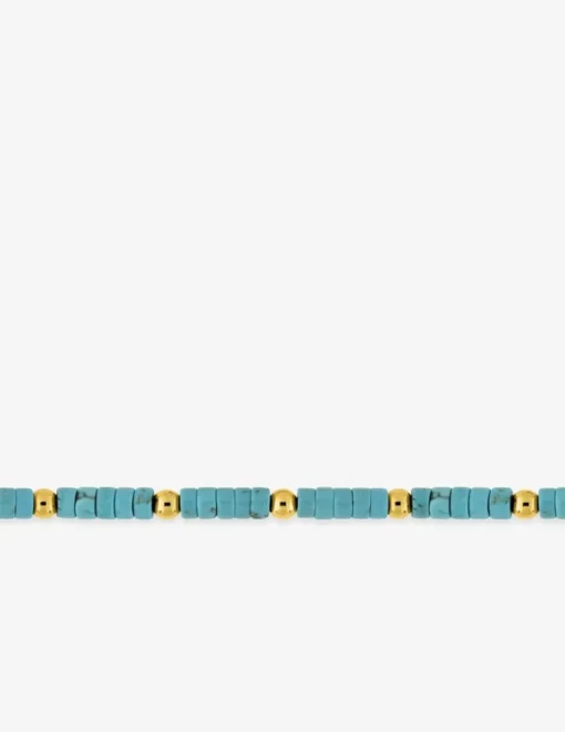 Bracelet perles Heishi turquoises et acier SO OR
