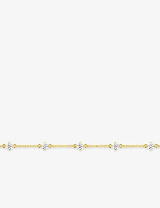 Bracelet plaqué or avec 5 oxydes de zirconium SO OR