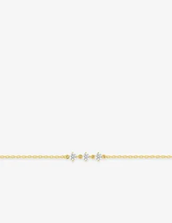 Bracelet plaqué or avec 3 oxydes de zirconium SO OR