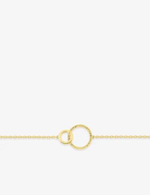 Bracelet plaqué or avec anneaux entrelacés SO OR