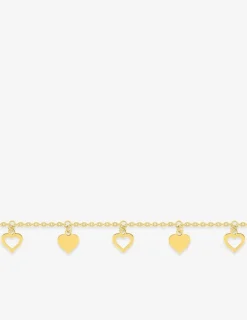 Bracelet plaqué or avec pampilles coeur SO OR