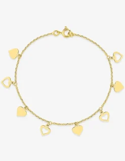 Bracelet plaqué or avec pampilles coeur SO OR