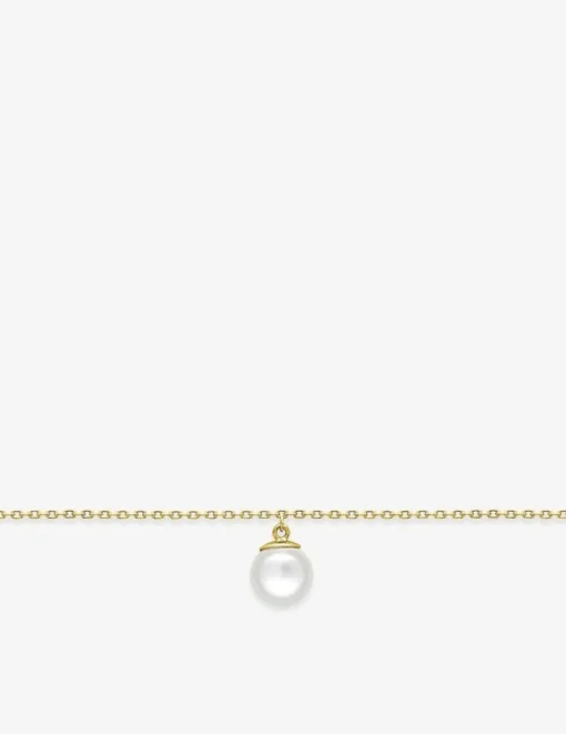 Bracelet plaqué or et perle 6 mm SO OR
