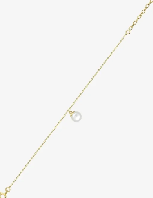 Bracelet plaqué or et perle 6 mm SO OR