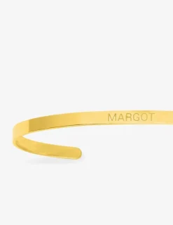 Bracelet plaqué or jonc plat ouvert à graver SO OR