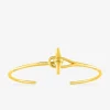 Bracelet plaqué or jonc rigide ouvrant fantaisie SO OR