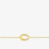 Bracelet plaqué or motif fantaisie oval SO OR